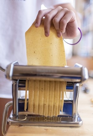Fairbanks Alaska chef preparing fresh pasta
